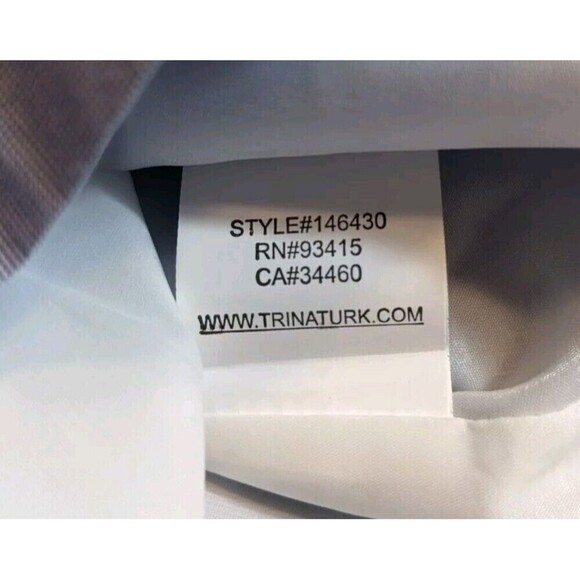 TRINA TURK Blue BUTTON DOWN Shirt DRESS Sz 4 Preppy Contemporary Lightweight - Picture 7 of 7